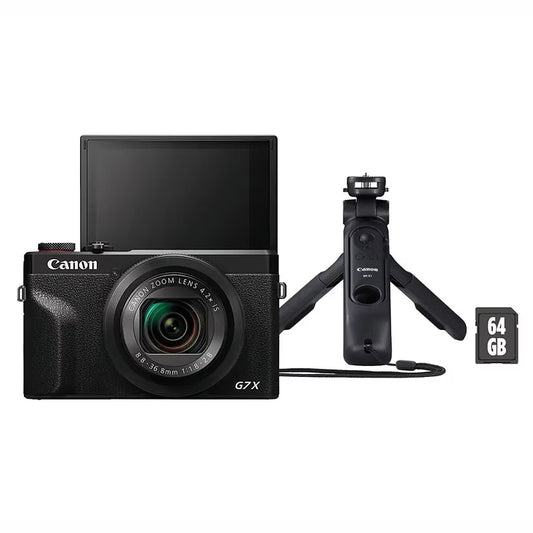 Canon Powershot G7X Mark III Vlogger Kit + 64 GB SD card – Black