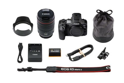 Canon EOS R5 II Negra + Objetivo zoom RF 24-105 mm f/4L IS USM